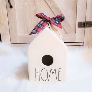 NWT Rae Dunn Birdhouse HOME, Bow, Square
